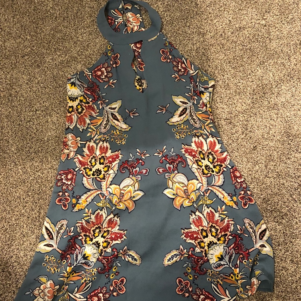 blue floral summer dress